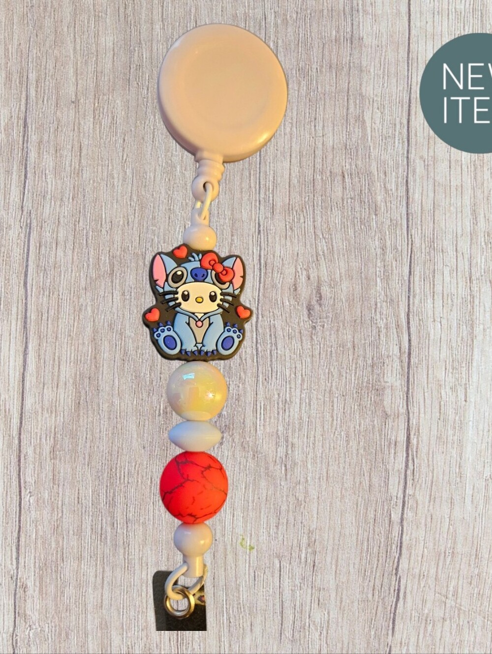 Hello Kitty Lilo And Stitch Badge Reel